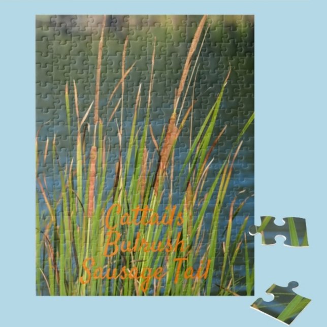 Bulrush Cattails on the Waterfront Jigsaw Puzzle (Creator Uploaded)