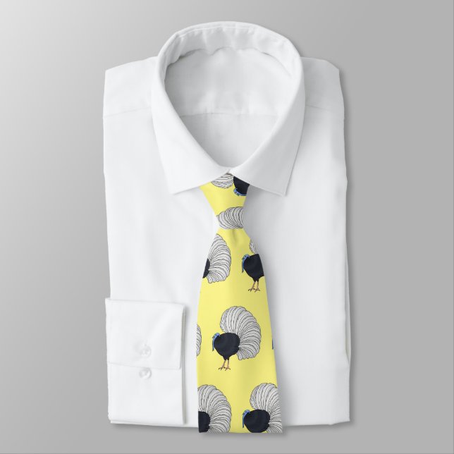 Bulwer's pheasant bird cartoon illustration  tie (Tied)