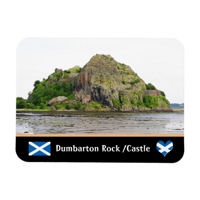 Bumbarton Rock & Dumbarton Castle / Scotland Magnet (Horizontal)