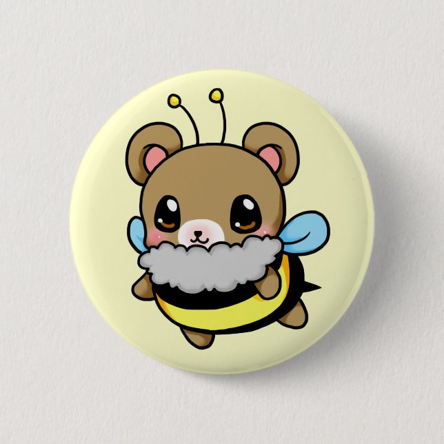 Bumble Bear 6 Cm Round Badge (Front)