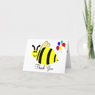 Bumble Bee Baby Birthday Thank You Cards