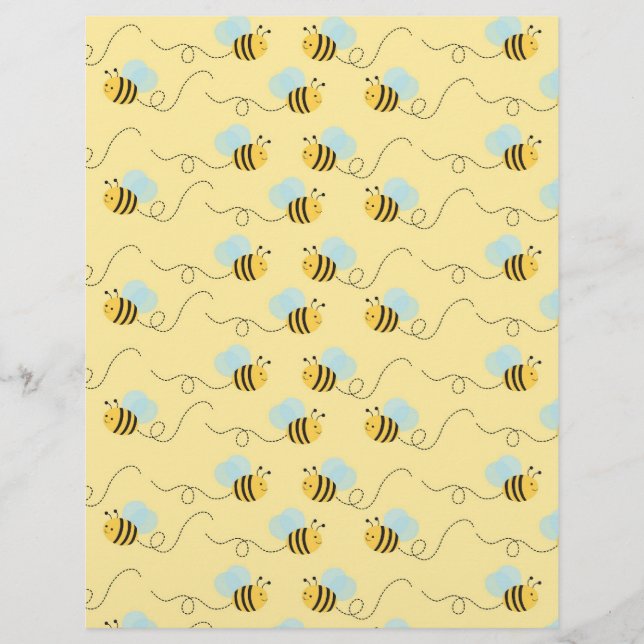 Bumble Bee Baby Scrapbook Paper (Front)