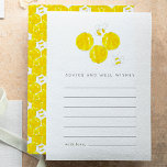 Bumble Bee Baby Shower Advice and Wishes Card<br><div class="desc">Sweet as can bee notes from loved ones to the new parents and baby that you'll treasure for years to come. These precious advice cards add a special memento for the family to read as the years go by.</div>