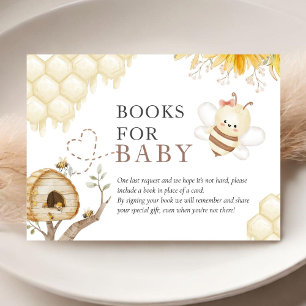 Bumble Bee Baby Shower Books For Baby Enclosure Card