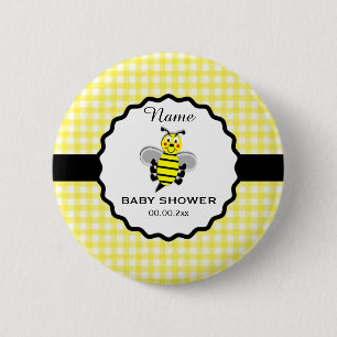 Bumble Bee Baby Shower Button