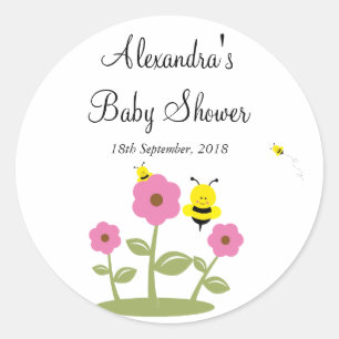 Bumble Bee Baby Shower Favour Stickers