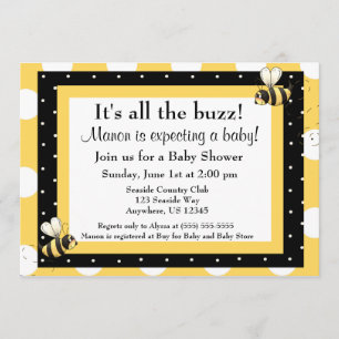 Bumble Bee Baby Shower Invitation