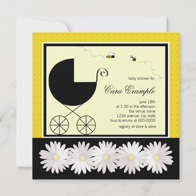 Bumble Bee Baby Shower Invitation (Front)