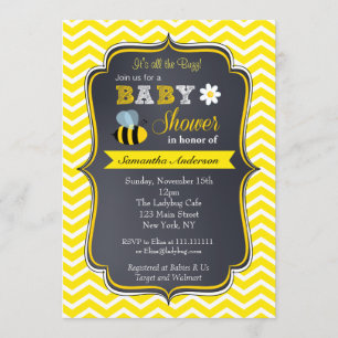 Bumble Bee Baby Shower Invitations