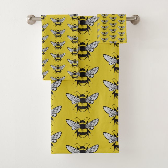 Bumble Bee  Bath Towel Set (Insitu)