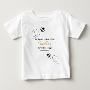 Bumble Bee Birthday First Bee-Day Baby T-Shirt