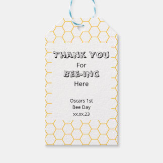 Bumble Bee Birthday Party Thank you Favour Tags