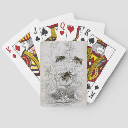 Bumble Bee Botanical  Playing Cards