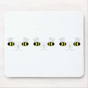 Bumble Bee Bows In A Row Mousepad
