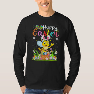 Bumble Bee Bunny Egg Hunting Bumble Bee Happy East T-Shirt