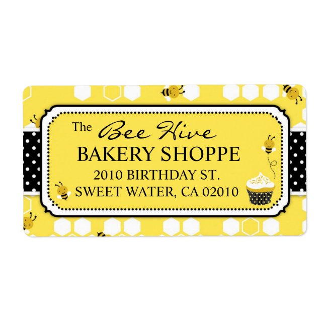 Bumble Bee Business Shipping Label (Front)