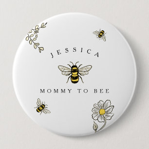 Bumble bee Buzzy Bee Mummy to Bee 10 Cm Round Badge