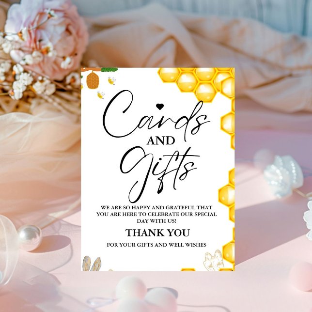 Bumble Bee Card & Gift Thank you Baby ShowerSign Pedestal Sign (Creator Uploaded)