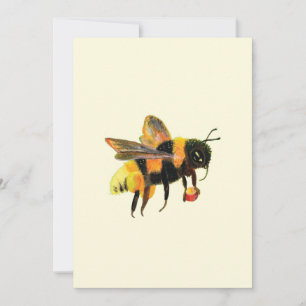 Bumble Bee carrying pollen  Holiday Card