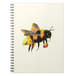 Bumble Bee carrying pollen Notebook