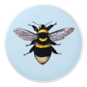 Bumble bee ceramic knob