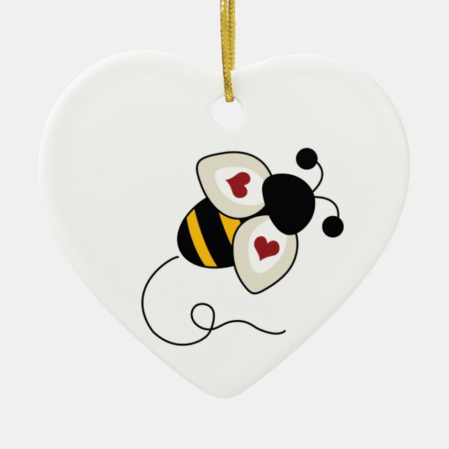 BUMBLE BEE CERAMIC TREE DECORATION (Front)