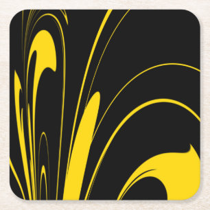 Bumble Bee Colours Square Paper Coaster
