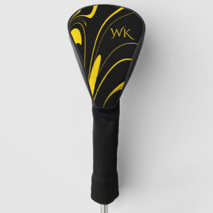 Bumble Bee Colours Yellow Monogram  Golf Head Cover
