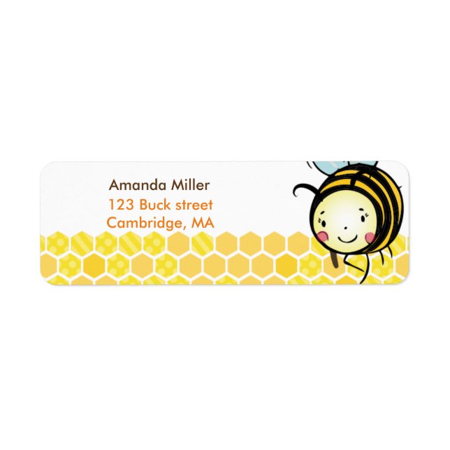 Bumble Bee Custom Address Labels (Front)