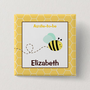 Bumble Bee Customised name tag Button