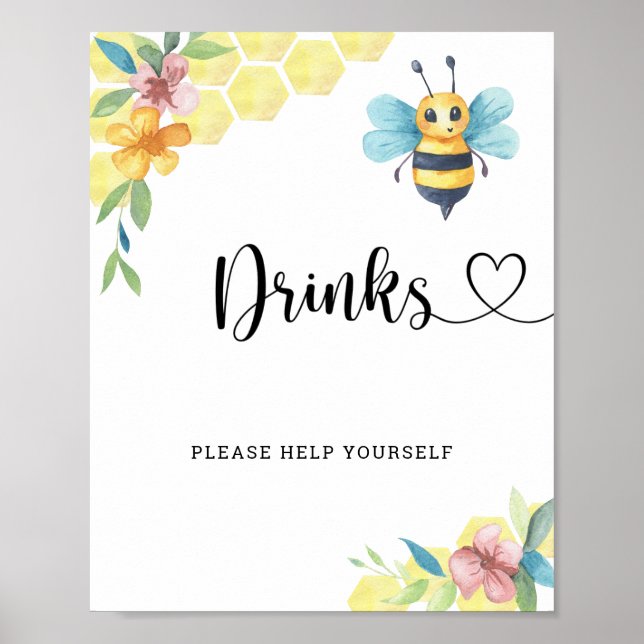 Bumble Bee - Drinks help yourself  Poster (Front)