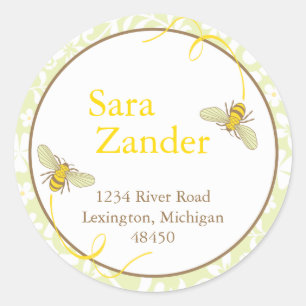 Bumble Bee Favour Sticker or Address Label
