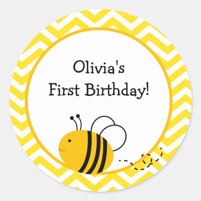 Bumble Bee Favour Stickers (Front)