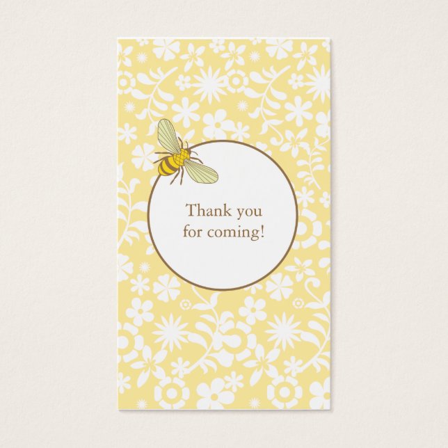 Bumble Bee Favour Tag (Front)