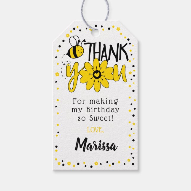 Bumble Bee Favour Tags (Front)