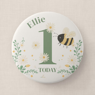 Bumble Bee First Bee-Day Birthday Badge