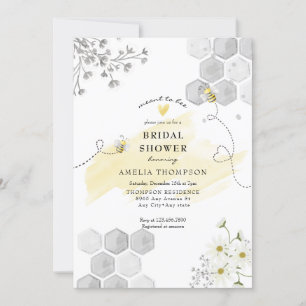 Bumble Bee Floral Bridal Shower Invitation