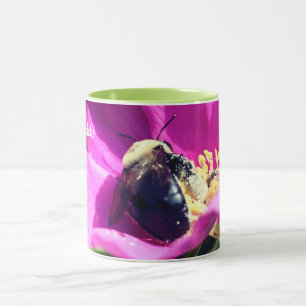 Bumble Bee Flower Personalized Mug