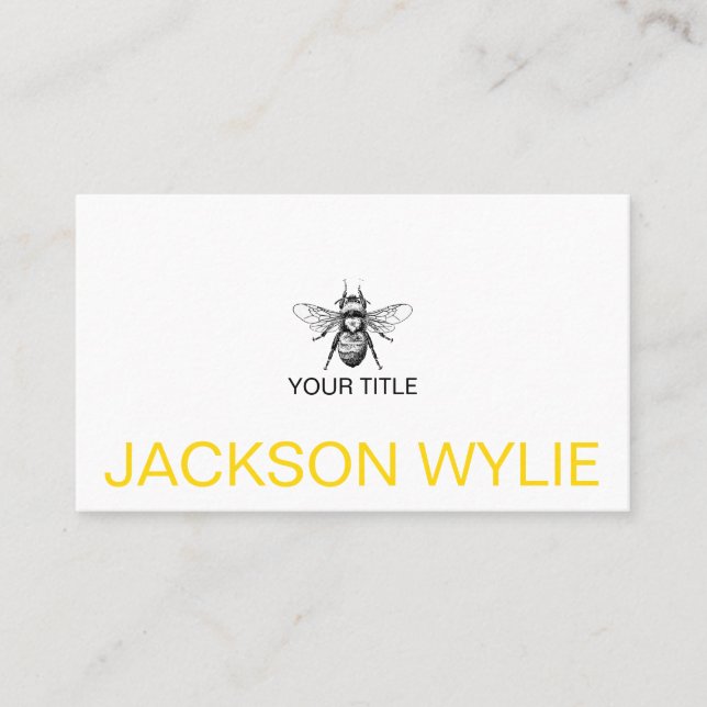 Bumble Bee Gold Professional Business Card (Front)