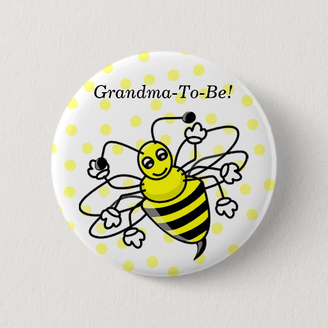 Bumble Bee Grandmother Button (Front)