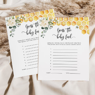 Bumble bee guess the baby food card