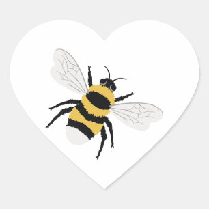 Bumble Bee Heart Sticker