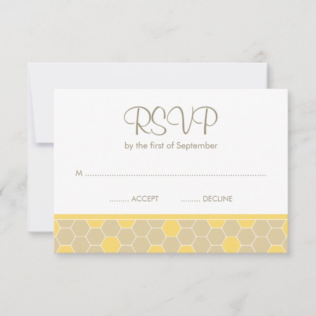 Bumble Bee Honey Baby Shower RSVP (Front)