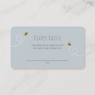 Bumble Bee Honey Bear Gender Neutral Baby Shower Enclosure Card