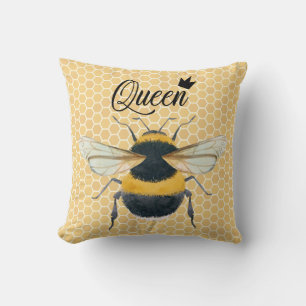 Bumble Bee Honeybee Queen Bee Cushion