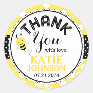 Bumble Bee Honeycomb Baby Shower Label