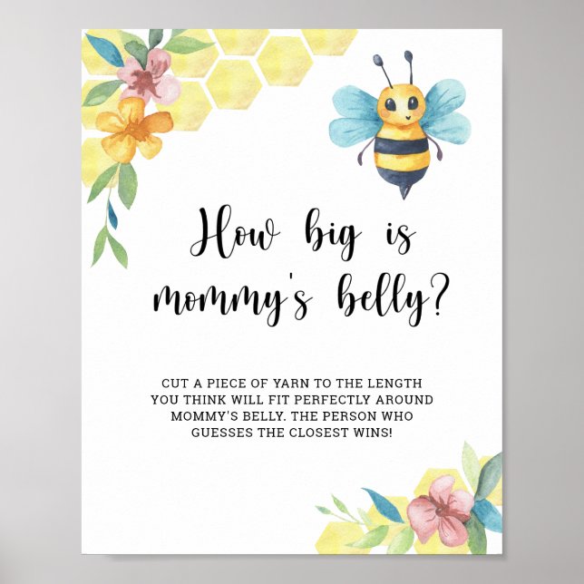 Bumble bee how big is mummy's belly game poster (Front)