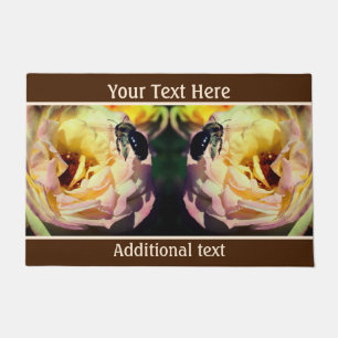 Bumble Bee In Flight Nature Personalised Doormat