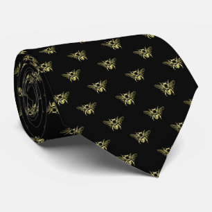 Bumble Bee in Gold Your Background Colour Tie