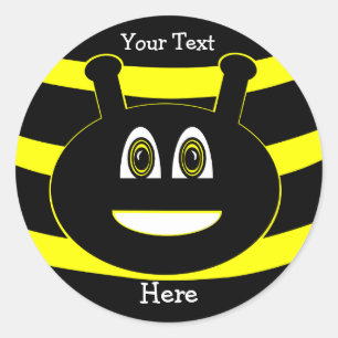 Bumble Bee Insects Happy Smiles Stickers